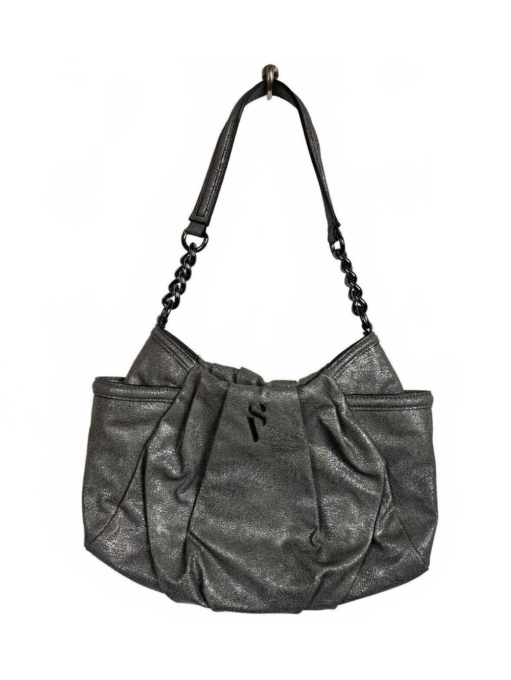 Simply Vera Metallic Gray shoulder bag silver hardware